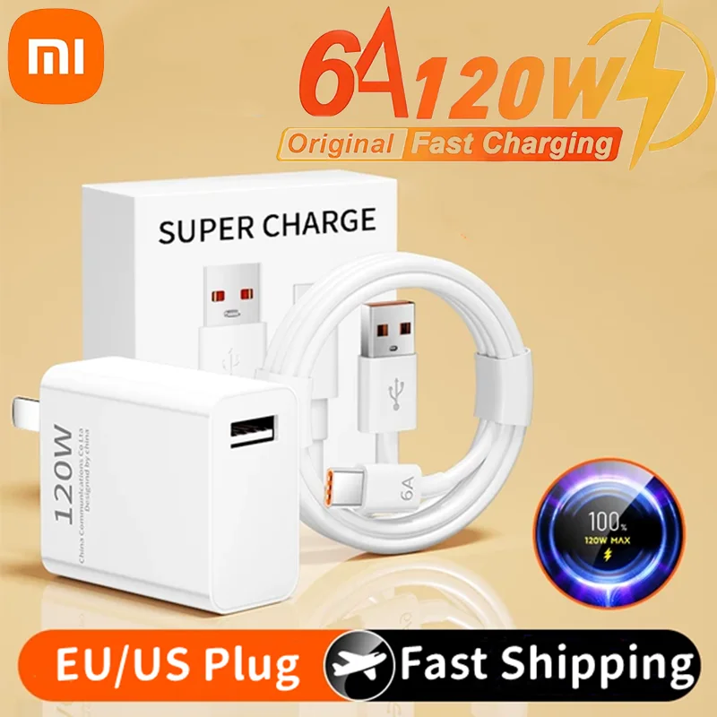 Xiaomi Original Charger Turbo Fast Charge 120W EU Hypercharge Gan Adapter For Redmi Note 11 12 13 Pro Plus 5G Mi 14 13 13T Cable