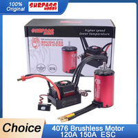 SURPASS HOBBY KK Waterproof Combo  4076 Brushless Motor with 120A 150A  ESC for 1/8 RC Drift Racing Car