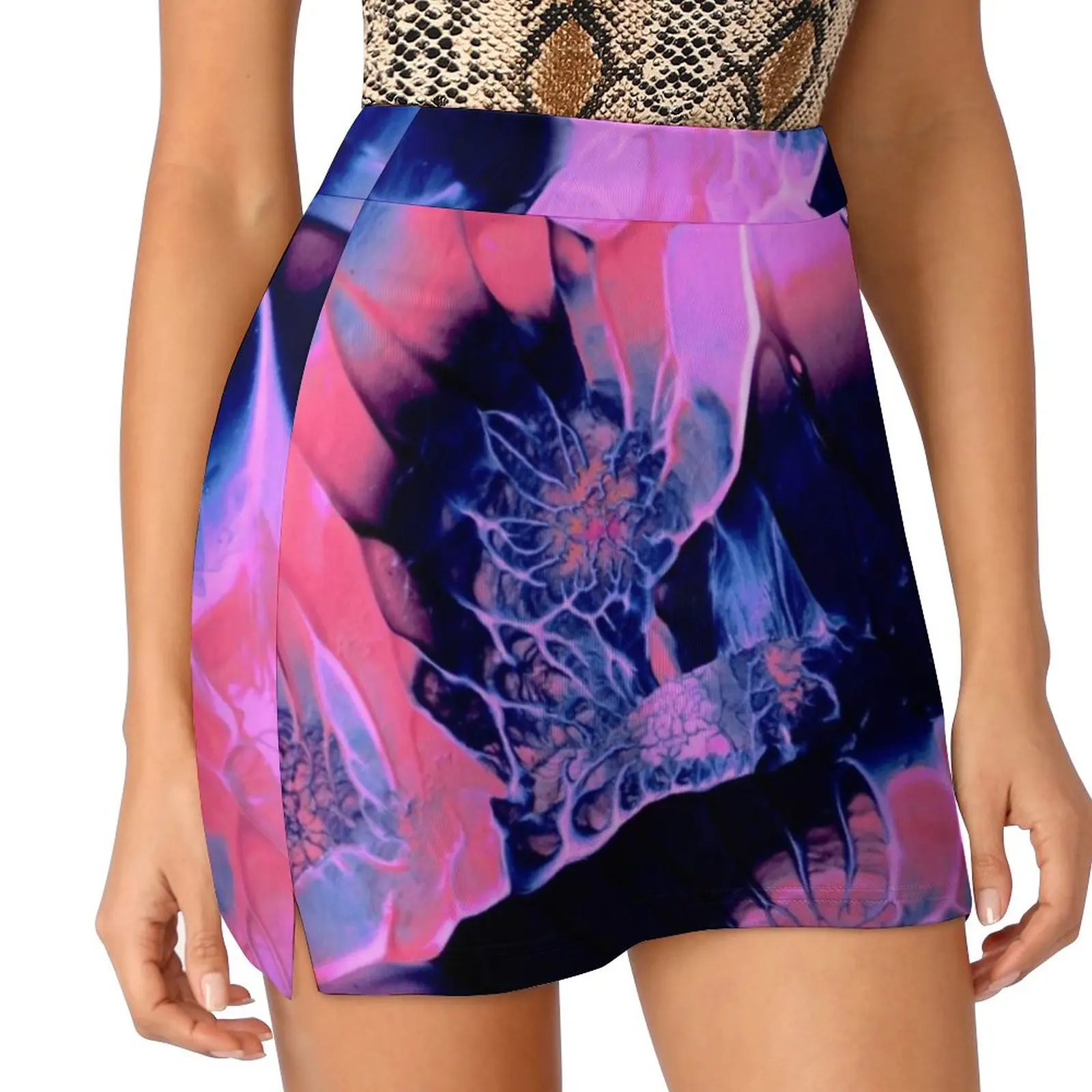 Untitled Women's skirt With Hide Pocket Tennis Skirt Golf Skirts Badminton Skirts Running skirts Abstract Painting Colorful Art