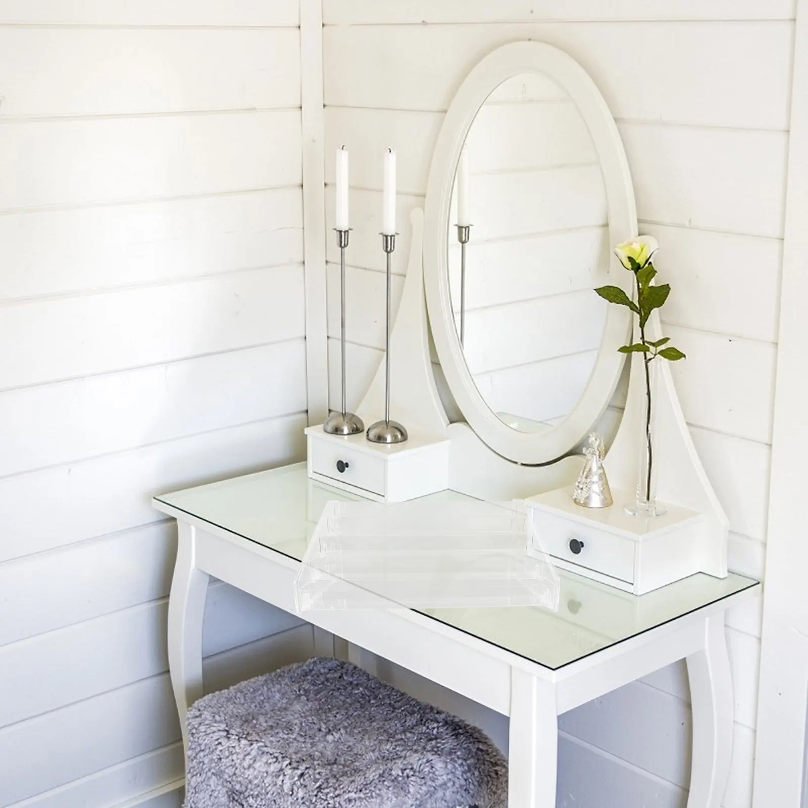 

1 шт., большой емкости, держатель для лака для ногтей, акриловый органайзер для губных помад, ватные шарики, маникюрные инструменты, простая установка, выбор подарка