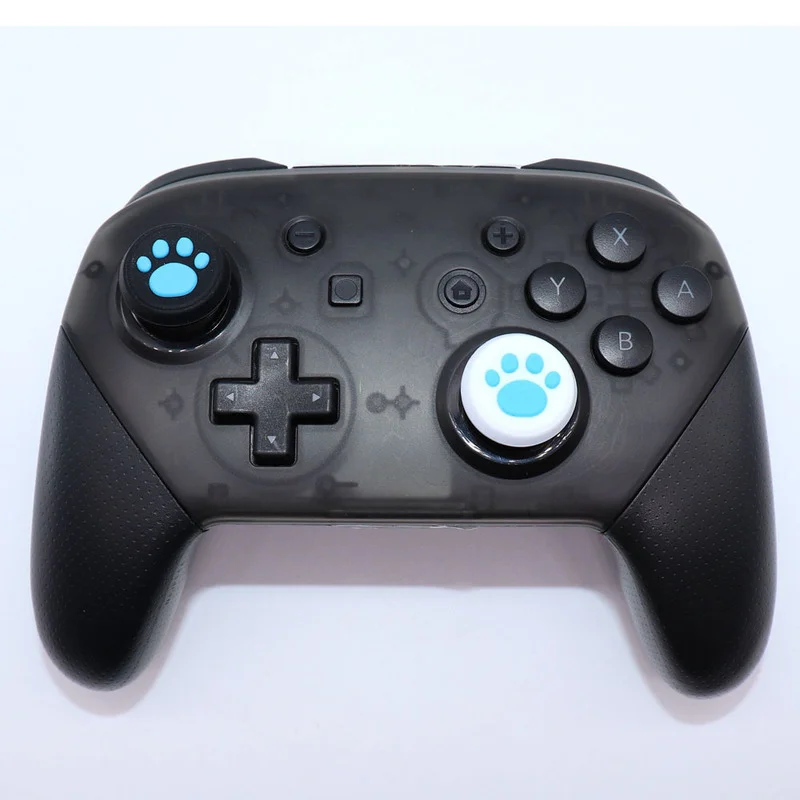 Penutup Joystick Topi Grip Stick Jempol Kaki Kucing Cantik untuk Nintendo Switch NX Lite Oled Joy-Con Controller Gamepad Casing Thumbstick