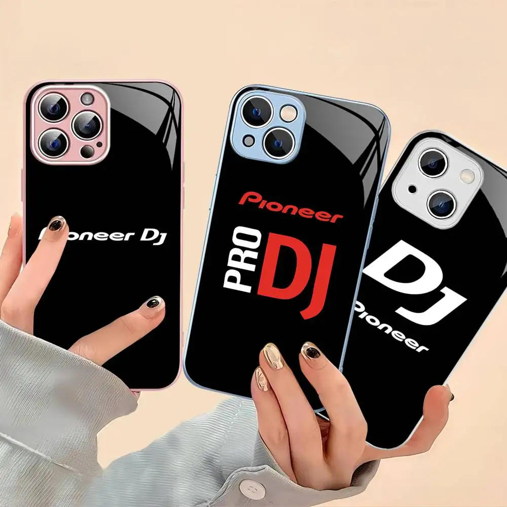 

P-Pioneeres Music DJ For IPhone 14 13 12 Mini 11 Pro XS Max X XR 14 Plus Tempered Glass Cover
