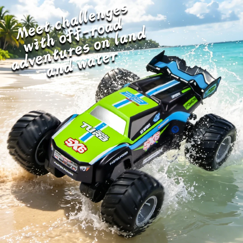 JJRC Amphibious Vehicle Waterproof 2.4G RC Car 4WD Off-road All-Terrain Climb Truck Remote Control Toy for Kids Gift Q243