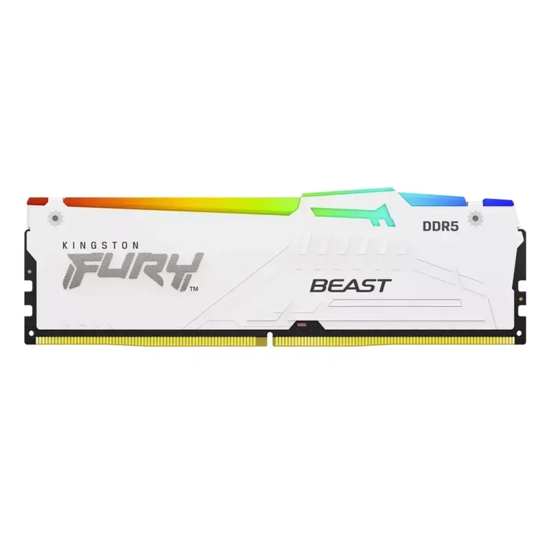 Kingston FURY White RGB 32G(2x16GB) 64GB (2x32GB) 6000Mhz DDR5 CL30 Desktop Memory AMD Expo KF560C30BWEAK2-64