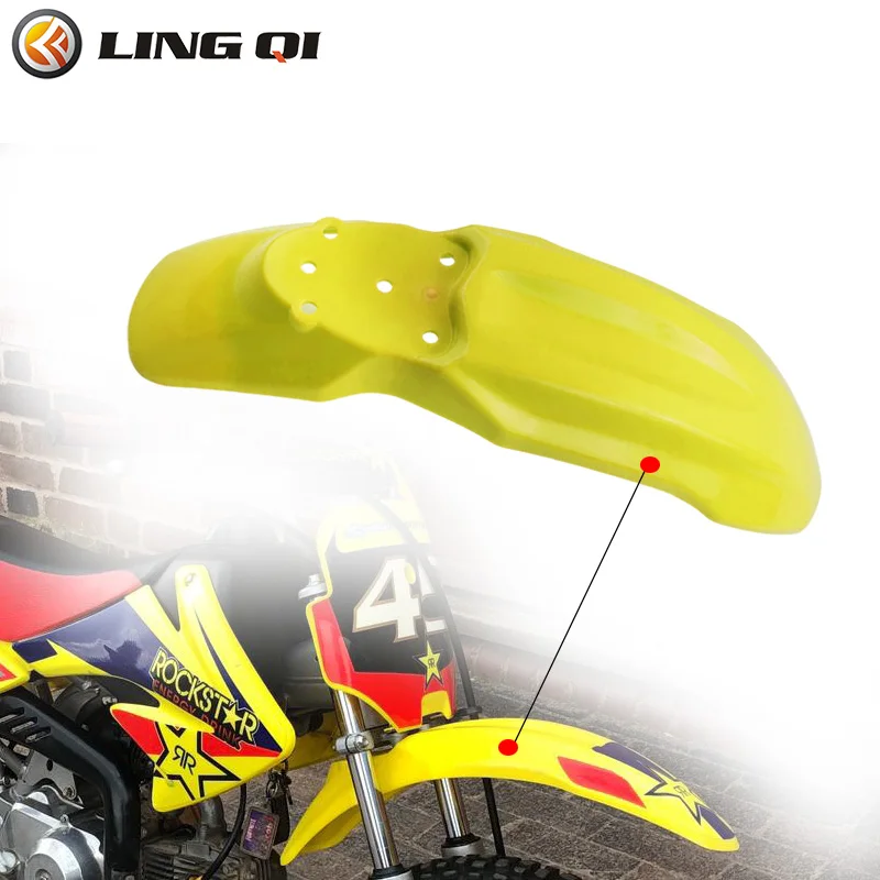 

LING QI Motorcycle Motorcross Front Mudguard Front Fender Plastic Cover For CRF70 Style Pit Dirt Bike 150cc 160cc Plastic