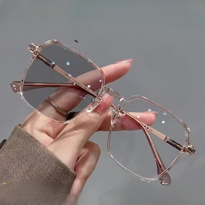 

Photochromic Anti Radiation Glasses Metal Eyeglass for Woman Men