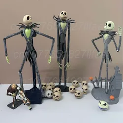 Pesadilla antes de Navidad Jack Skellington figura de acción 12 cara Jack Jack silla versión especial modelo juguetes regalo de Navidad