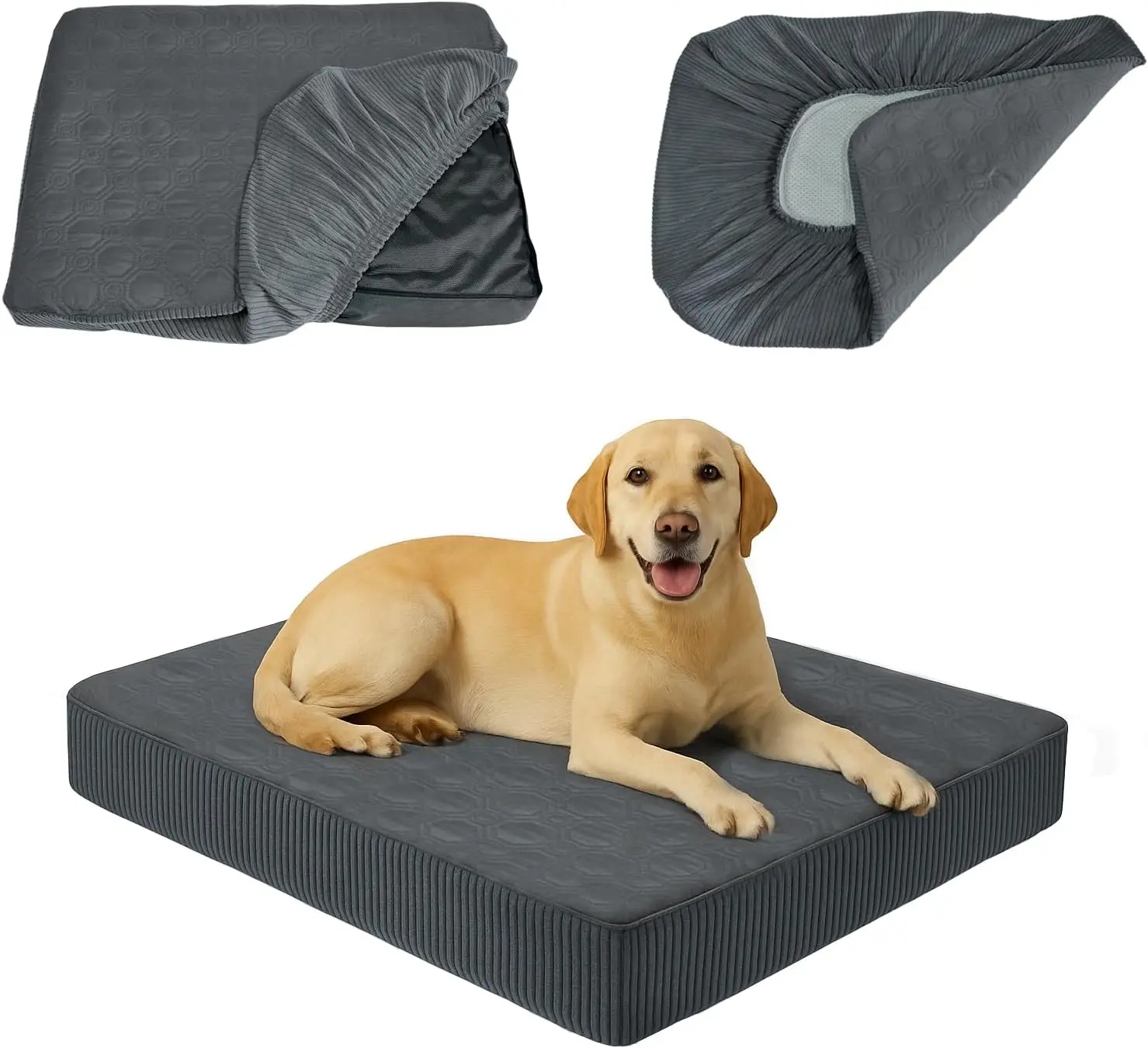 

Водонепроницаемый, нескользящий прямоугольный чехол для лежанки для собак и кошек, съемная моющаяся сменная простыня для лежанки.