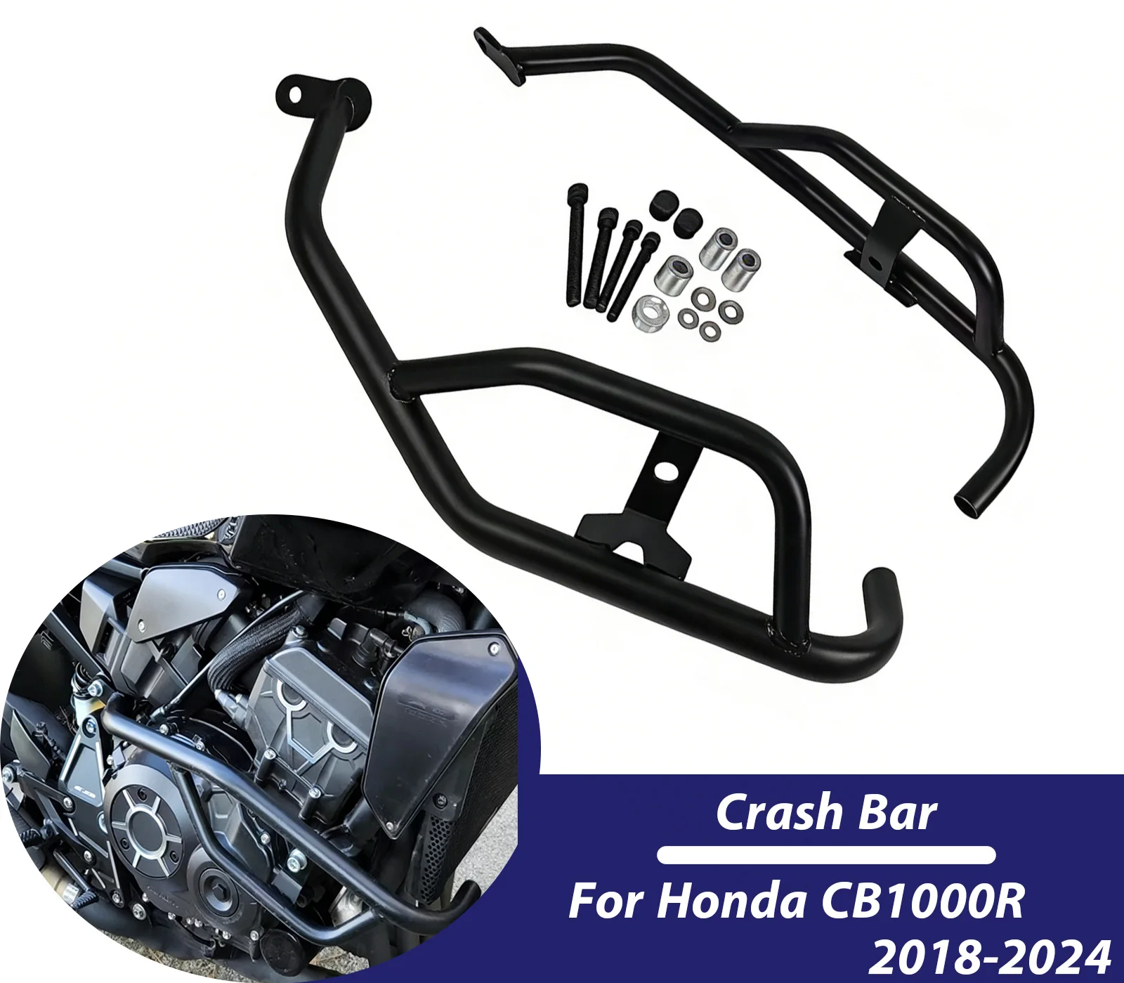 

﻿ Защита двигателя (крэшбар) для мотоцикла Honda CB1000R CB 1000 R 2018-2024, защита рамы, аксессуары