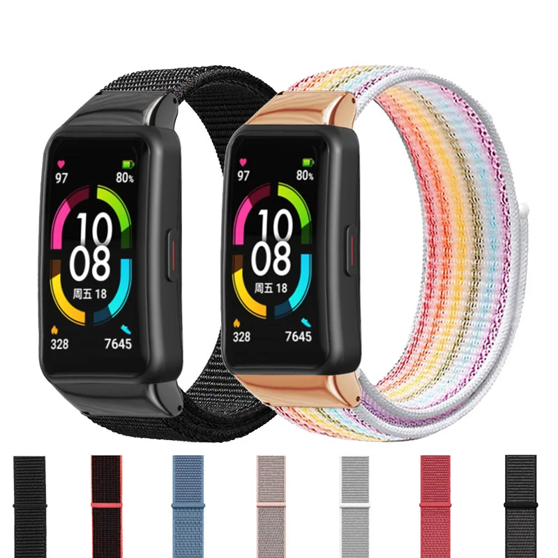 Nylon Strap For Huawei Band 6/6 Pro huawei band6 Smartwatch Replacement belt correa Breathable Sport bracelet Honor Band 6 Strap