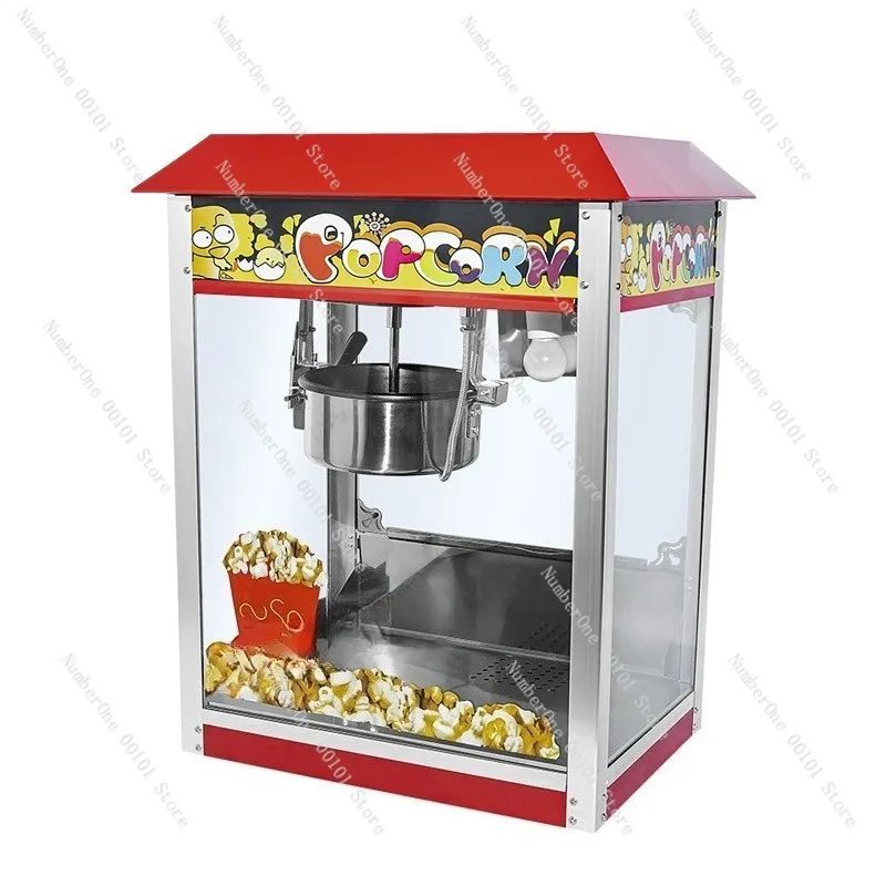Commercial Popcorn Machine Fully Automatic, Electric Butterfly Shape Popper Maker, Street Vending Snack Equipment