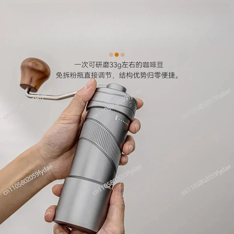 New Coffee Grinder, External Adjustment Scale Coffee Bean Hand Grinder, Steel Core Outdoor Camping Hand Grinder