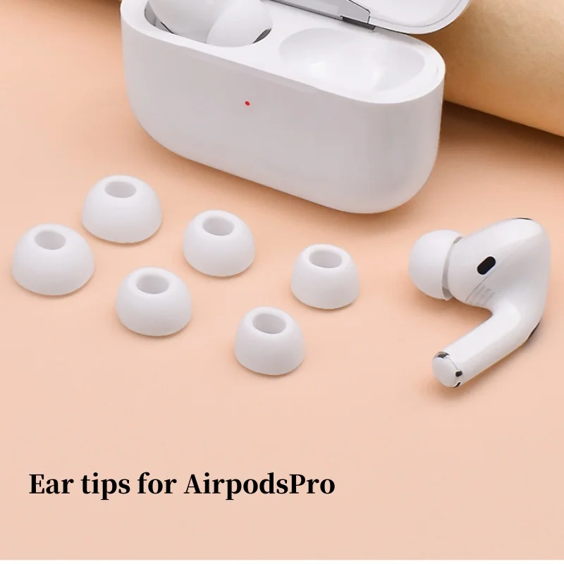 Silicone Replacement Eartips For AirPods Pro 1st 2nd Ear Tips Buds Rubber Eartips Earbuds Cap Gel Accessories XS/S/M/L White