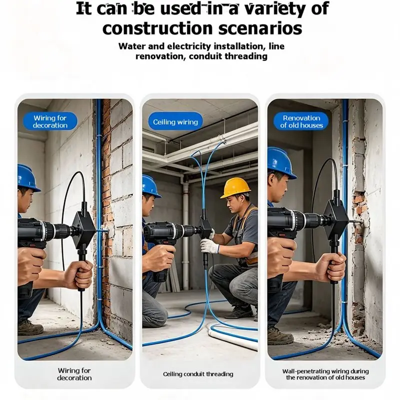 DTEN-Threader Cable Tool Multifunctional Bidirectional Cable Threader For Both Threading And Returning Cable