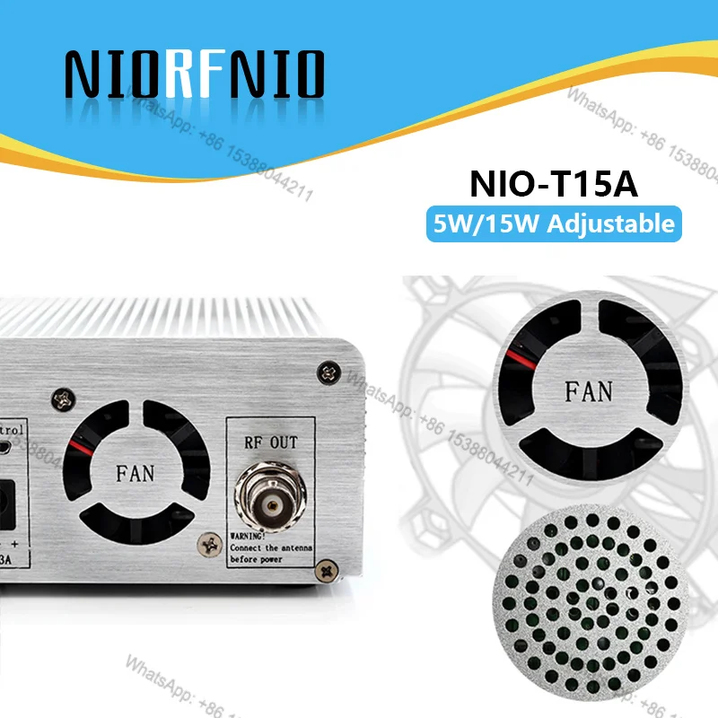 2026 Hot Selling Pll Fm Transmitter 5W/15w FM Broadcast Transmitter Station  NIO-T15 TNC Stereo with 88~108MHZ or 76~96MHZ