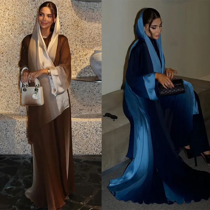 Muslim Abaya Hijab Suit Women Dresses Khimar 2 Piece Set Eid Cardigan Robe Kaftan Morocco Dubai Islam Vestidos Ramadan Jalabiya