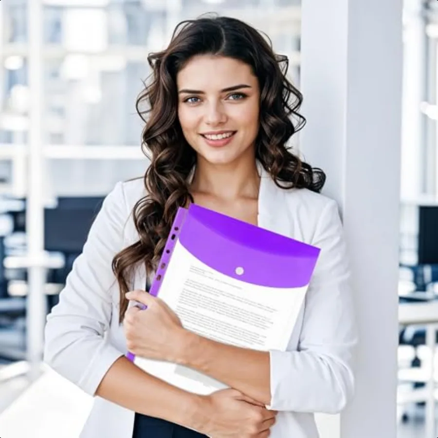 18 bolsos da pasta do bloco para 2 3 4 anel pasta de documentos bolso organizador pastas 11 furos pastas de pasta expansíveis com etiqueta en