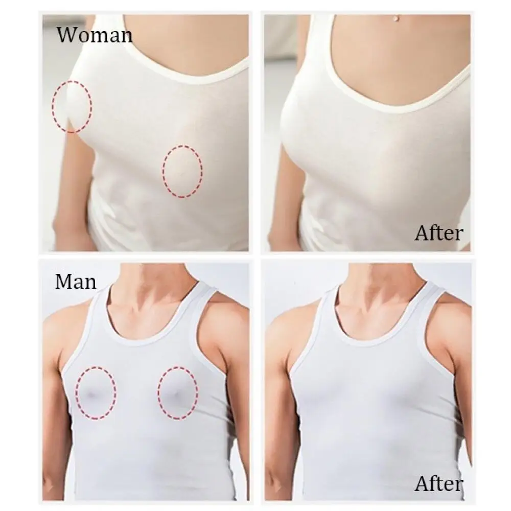 1Pc Self-adhesive Creative Round Slim Chest Stickers, Anti-glare Shock-proof Invisible Design,For Women Daily Wedding Dress Wear