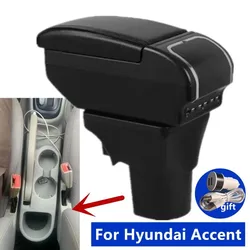 For Hyundai Accent Armrest Box for Hyundai Accent Verna Car Armrest Box Center Storage Box Dedicated Retrofit Car Accessories