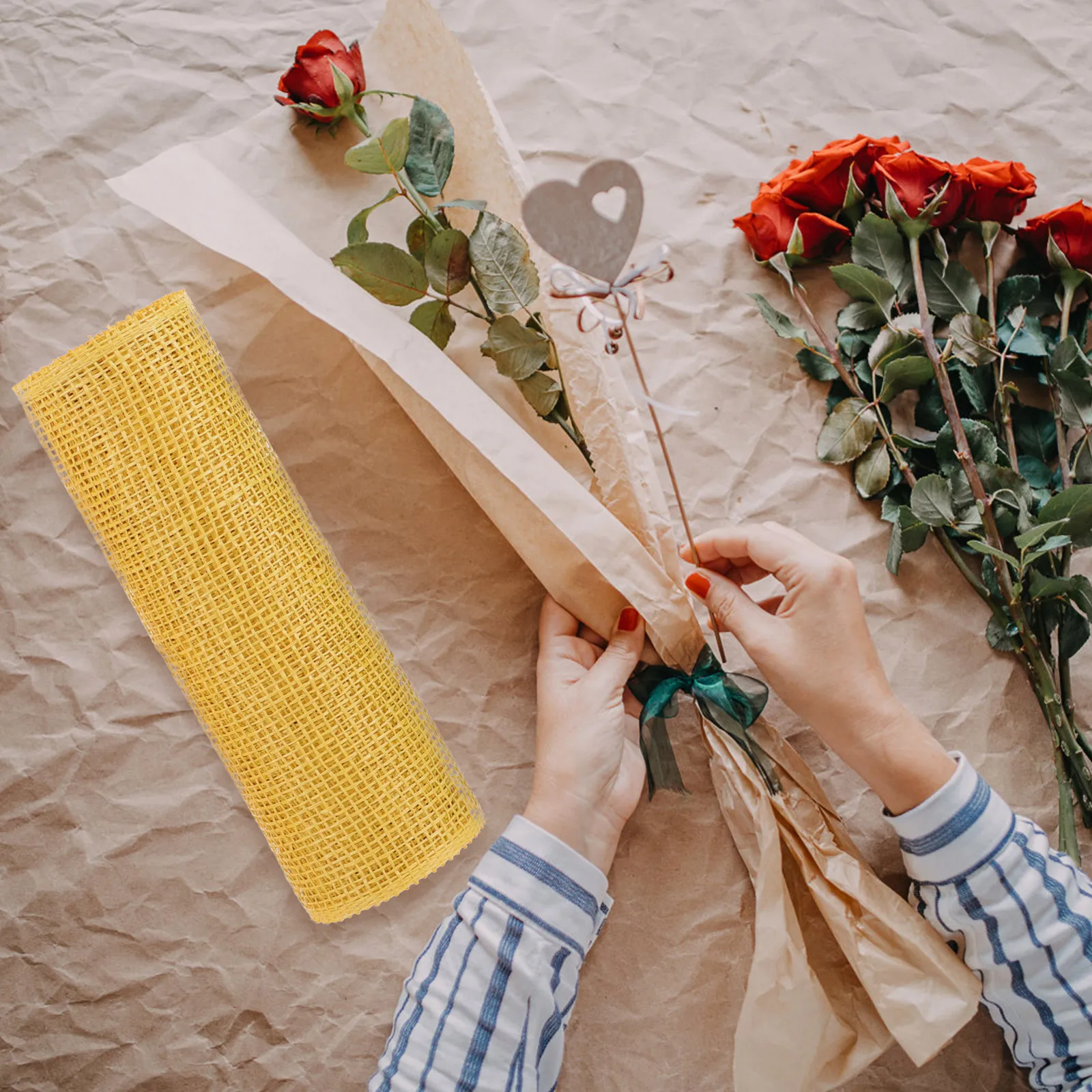 

Plastic Mesh Decoration Packaging for DIY Crafts Pp Burlap Garland Green Wrapping Supplies