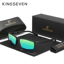KINGSEVEN New Fashion Sunglasses For Men Polarized UV400 Protect Glasses Night Vision Lens Outdoor Sports Anti-slip Eyewear2024