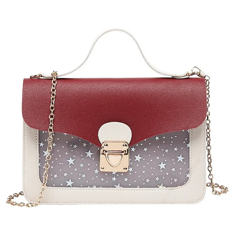 New Women Mini Square Pack Shoulder Bag Fashion Star Sequin Designer Messenger Crossbody Clutch Wallet Handbags