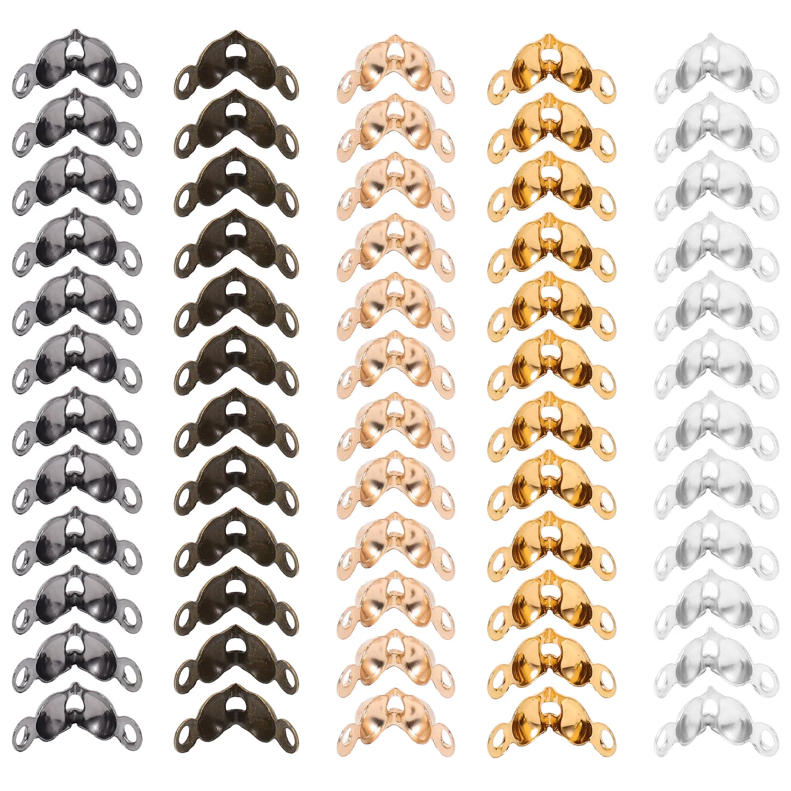 

500Pcs DIY Bead Caps Jewelry Accessories Small Metal Bead End Caps for Bracelet Necklace Earring Making Crafts