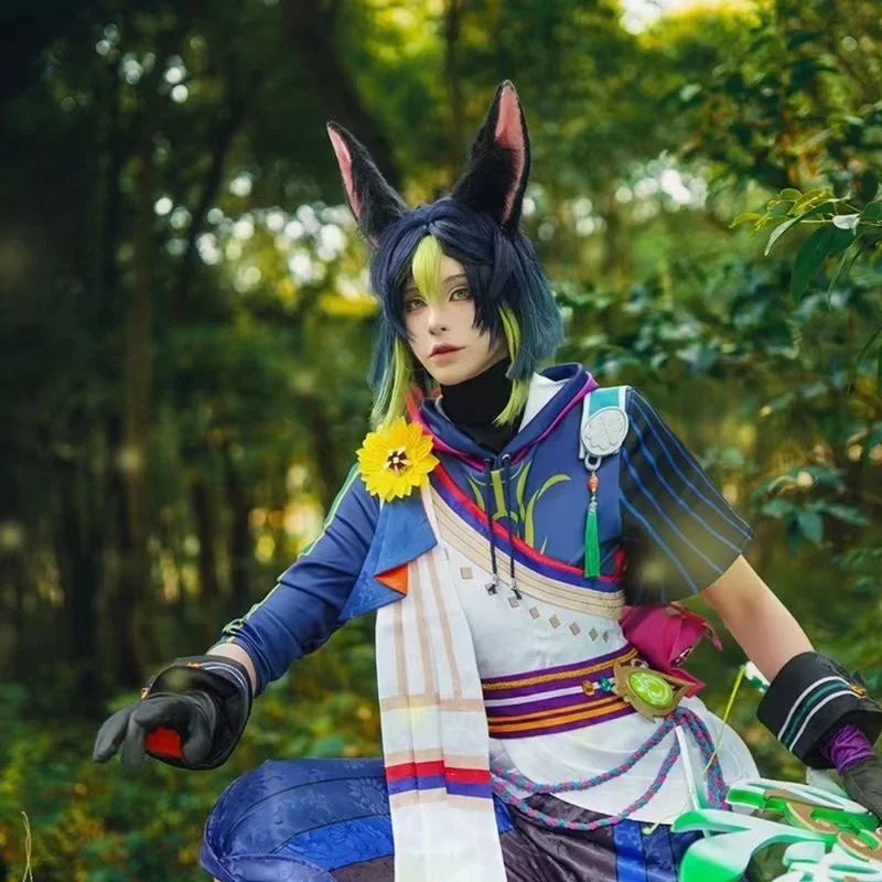 Gioco Genshin Impact Tighnari costumi Cosplay Anime Figure costumi di Halloween per le donne vestono giochi di ruolo abbigliamento uniforme da festa
