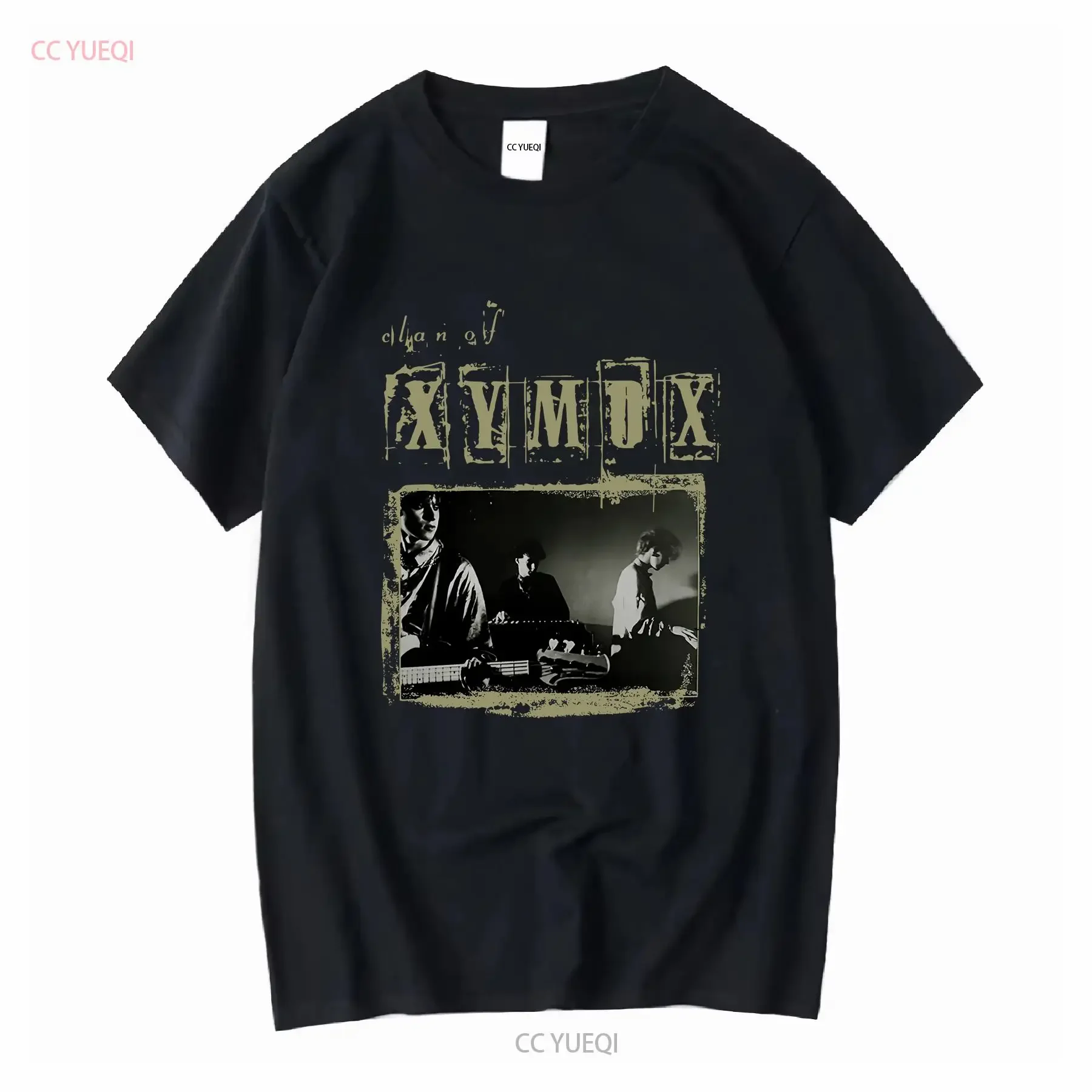 Clan of Xymox Darkwave New Wave T Shirt Sz M Band Goth 4AD long or short sleeves vintage Washed Top For Everyday Wear Stretched