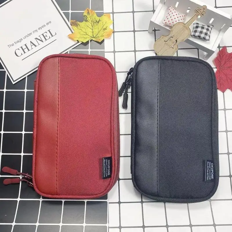 Large Capacity Pencil Case Multiple Compartments Durable Waterproof Fabric For School Students Office Workers Daily Use