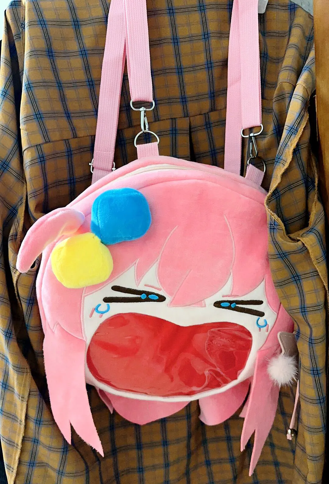 Cute Anime Bocchi the Rock Gotou Hitori Plush Ita Bag Itabag Painful Aitata Cosplay Backpack Crossbody Bags for Women Girls