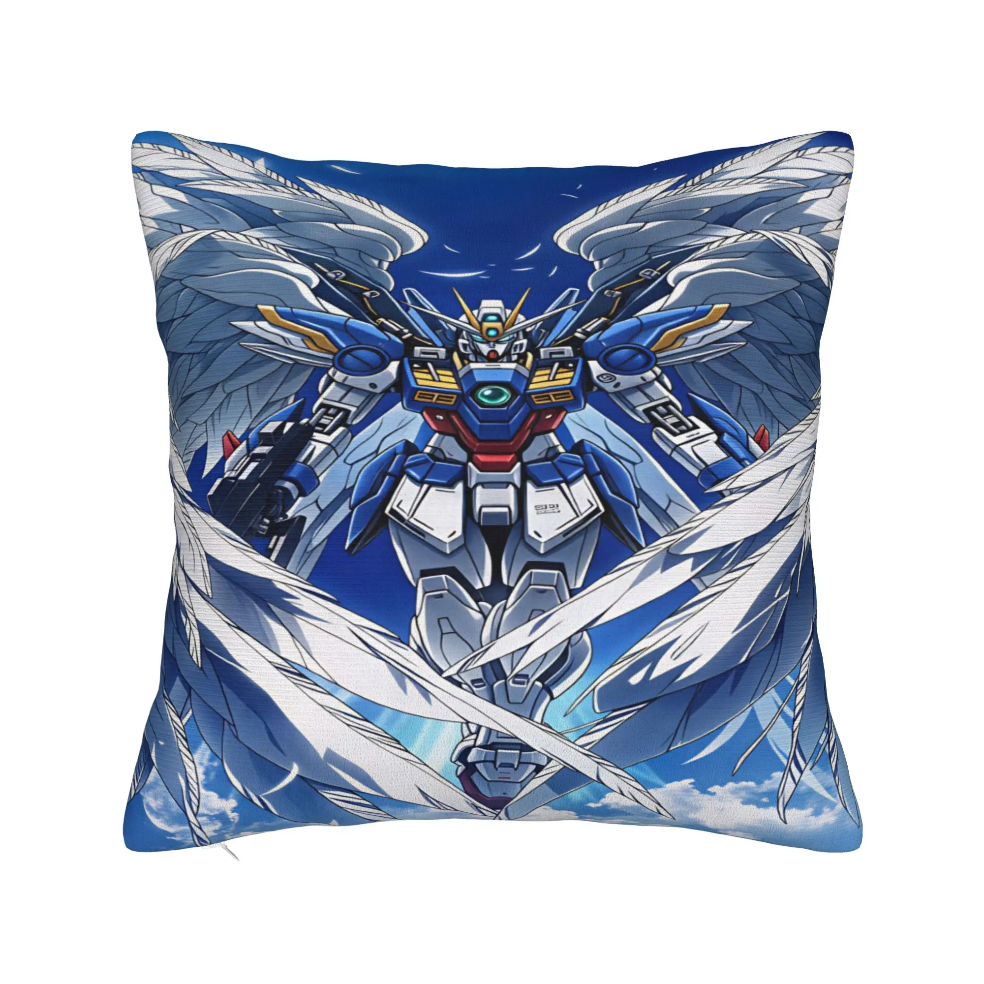Mobile Suit Gundam Pillowcases  Kawaii Pillow Case For Living Room Sofa Print Pillow Cover