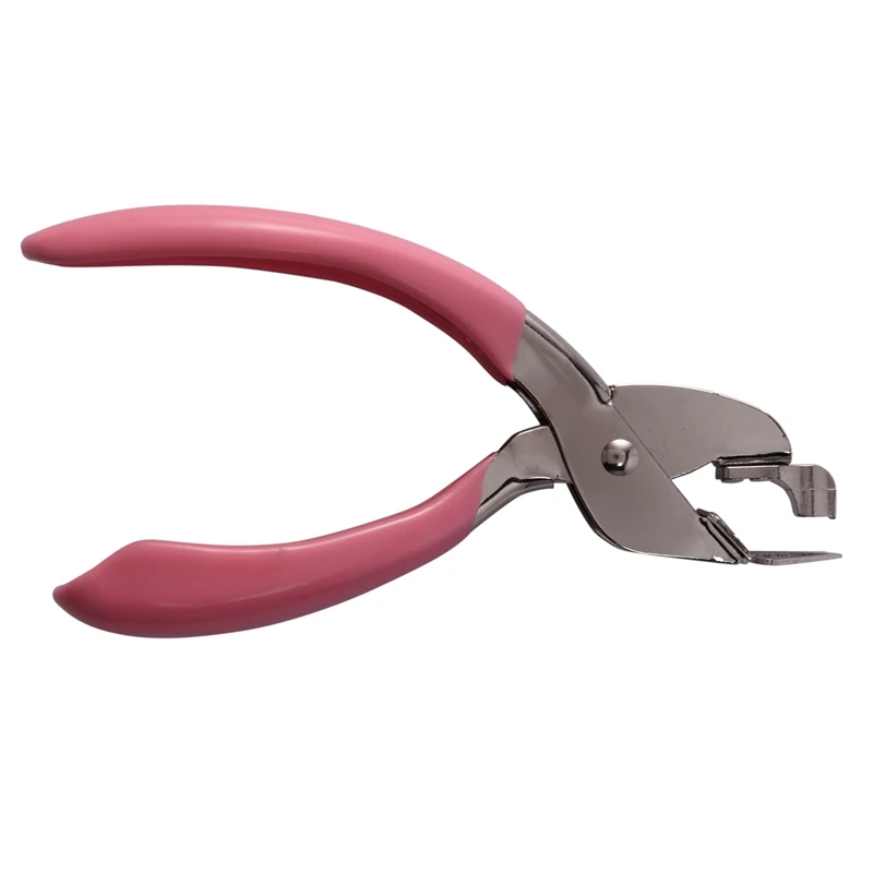 4X Handheld Staple Remover Lifter Opener Spring-Loaded Staple Puller For Office School Home Use (Pink)