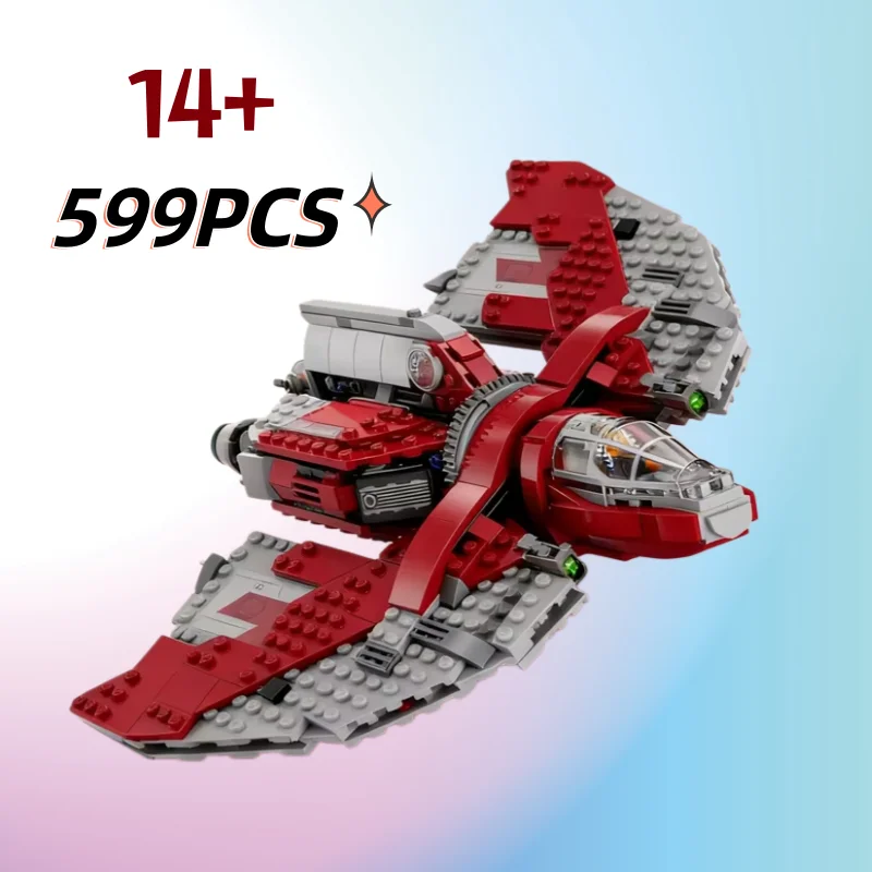 

599 деталей в наличии, конструктор MOC DIY, космический корабль T-6 75362, модель космического корабля, креативная игрушка, подарок на день рождения, подарки для вечеринки