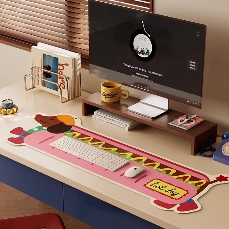 Hot Dog Party Mouse Pad Extra Large Desk Mat Waterproof Keyboard Pad Game Dedicated Customization Accessories Gift DIY