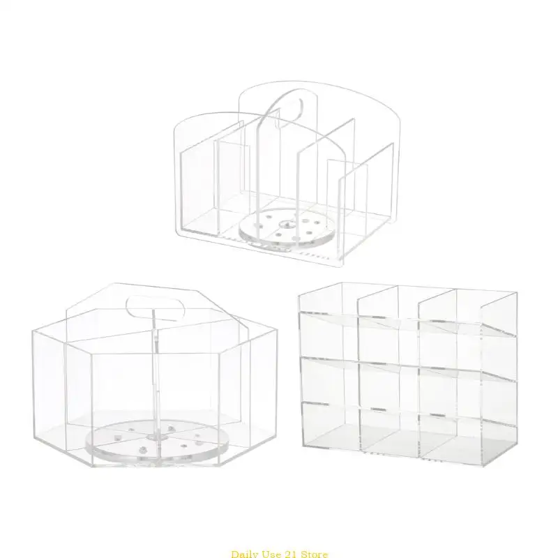 

Acrylic Art Supply Clear Marker Storage Container Large Capacity Divided Pen Holder for Home or Office