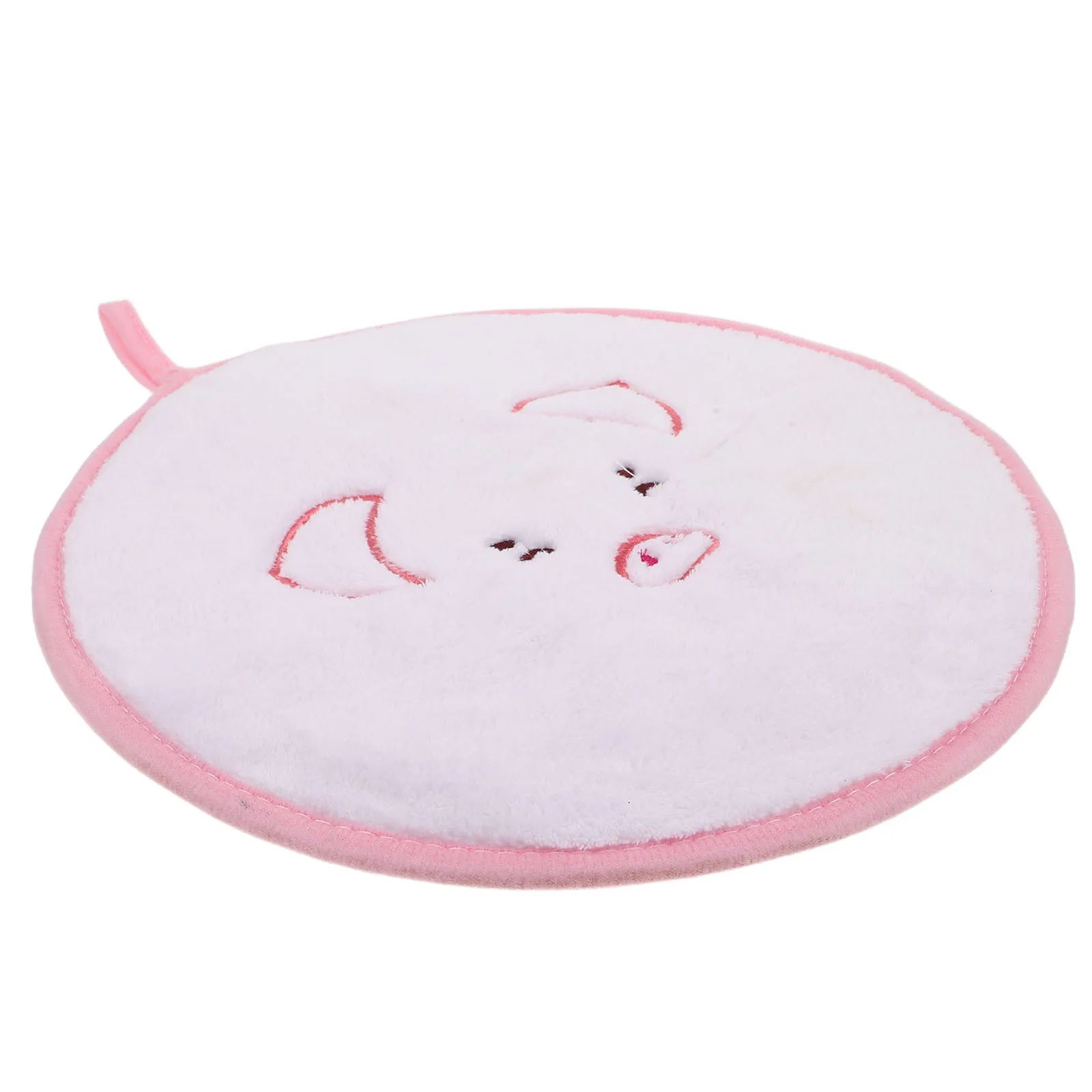 

Cute Pig Hand Towels Hanging Loops Coral Drying Kitchen Bathroom Soft Absorbent Multifunctional Design Quick Water Absorption