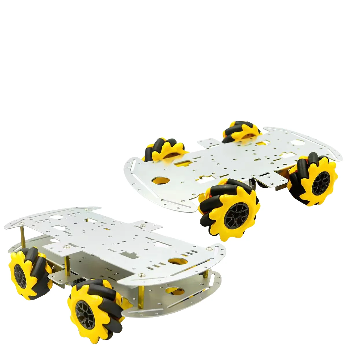 DIY Ultrasonic Intelligent Obstacle-Avoidance Toy Car Accessories: Mecanum Wheels, 4WD Aluminum Alloy Chassis