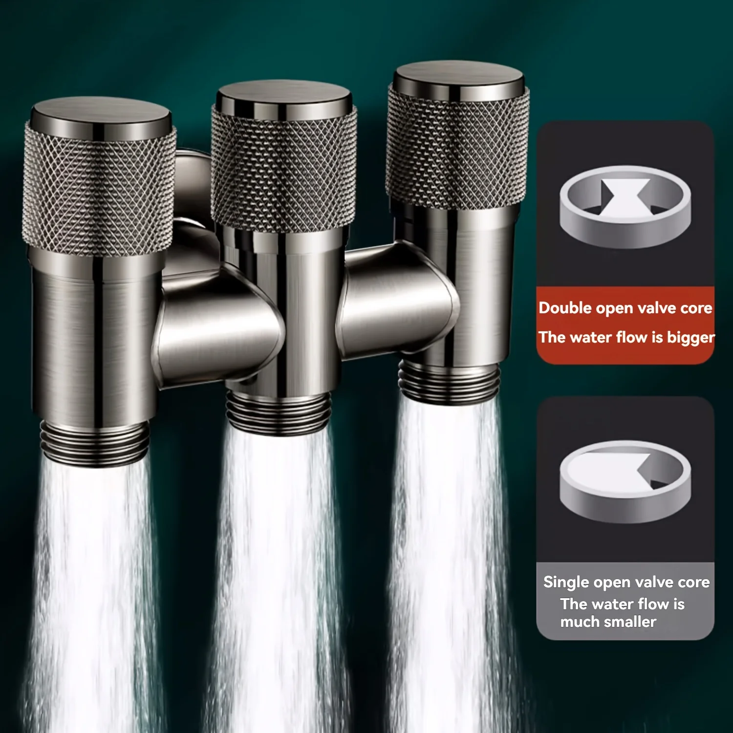 3 Ways Angle Valve  of The Bathroom Balcony Kitchen  Inlet Valve Fittings Valve Toilet Fittings Bathroom Fittings