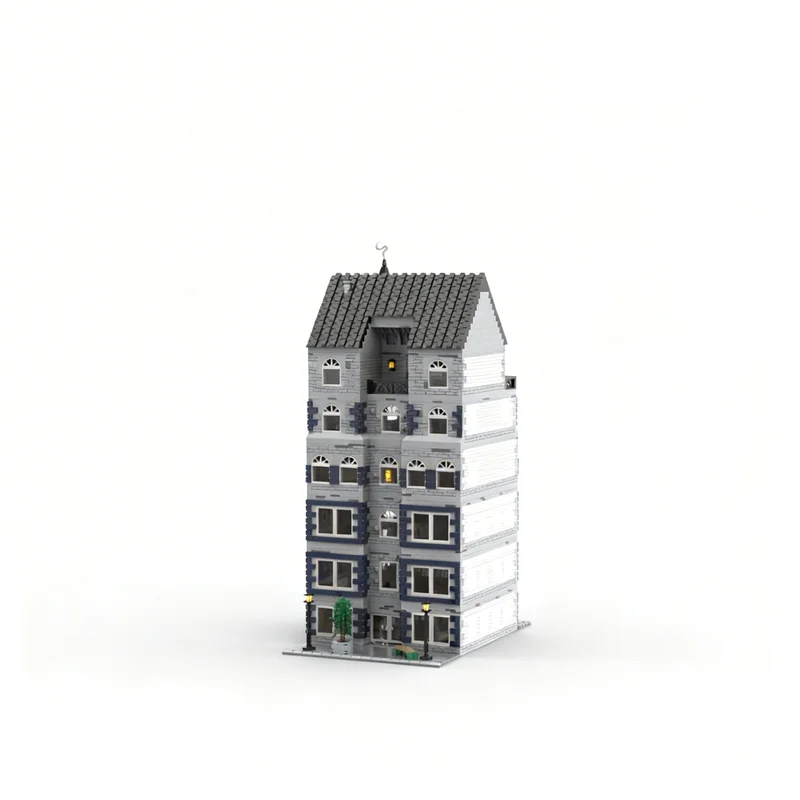 8752 детали MOC Архитектурная модель: Галерея искусств, Модульный городской пейзаж, Конструктор, Подарок на День рождения/Рождество, Игрушка