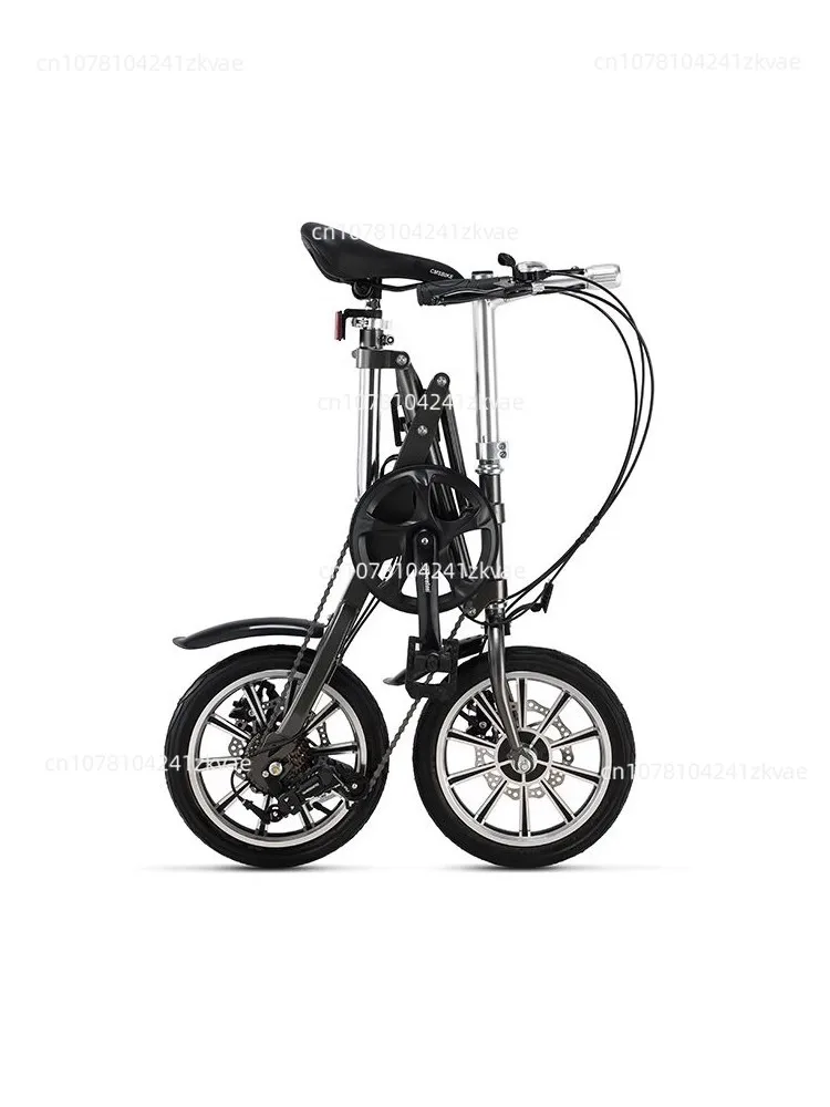 14 Inch Folding Bicycle Double Disc Brake Bikes Bicycle One Second Quick Folding Bike Bicycle Adult Mini Portable Cycles