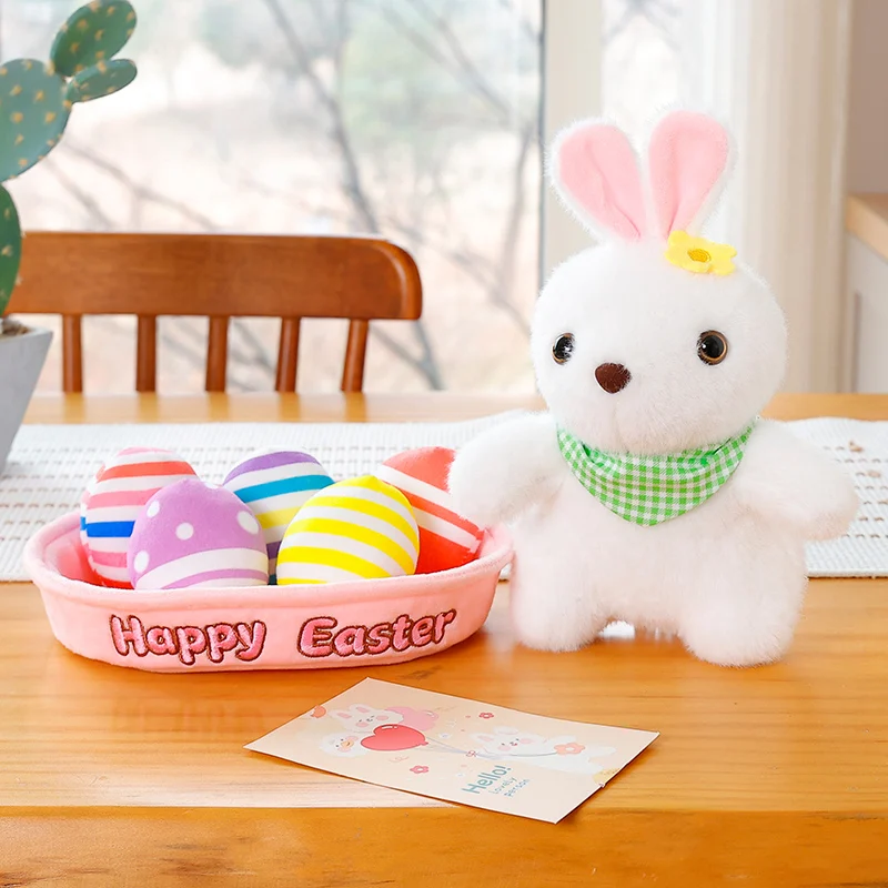 

20cmCartoon Rabbit and Egg Plush Toys Cute Lovely Bunny Soft Stuffed Dolls Easter Day Gift Car Home Decoration Rabbit Plush Toys
