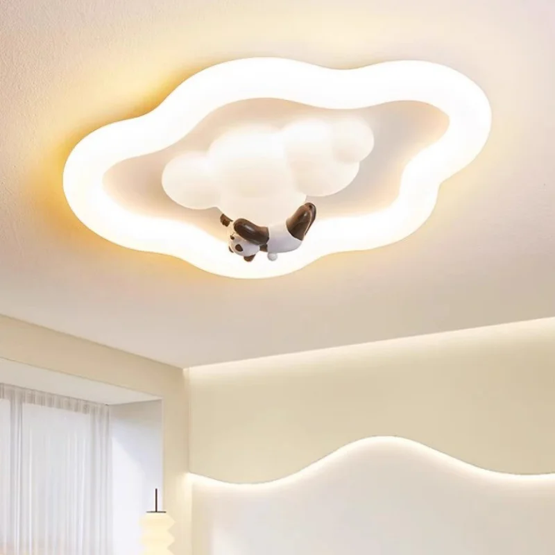 

2025 New Cloud Bear LED Ceiling Lamp Restaurant Boys Girls Cream Wind Bedroom Chandelier Children's Room Art Decorative Lighting