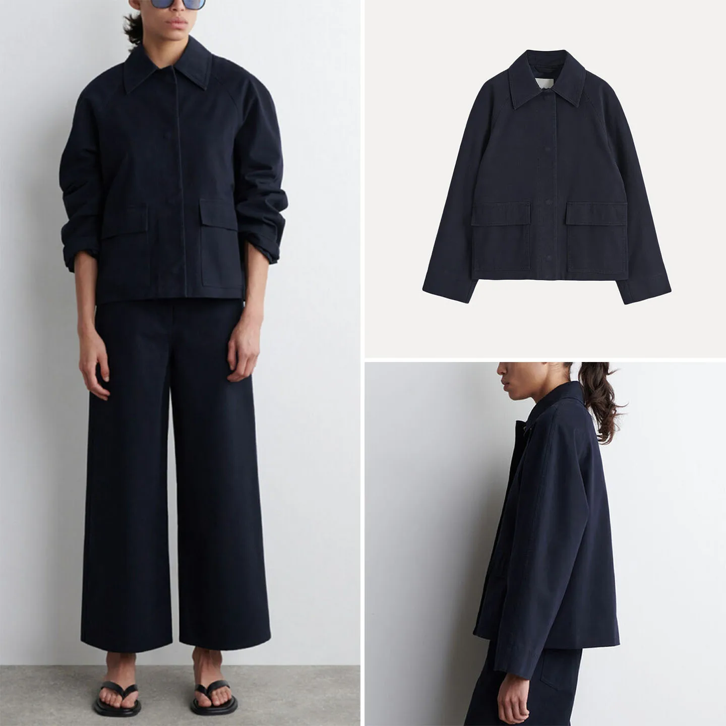 

Casual Cotton Workwear Jaet Women's Sle 3D Silhouette Autumn New Arrival Z Stand Fit ort Outerwear for Ladies