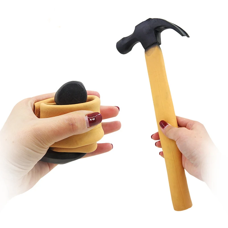 The Super Latex Rubber Fake Hammer Trick Crazy Hammer Magic Tricks Appearing Vanishing Magie Stage Close Up Magia Gimmick Props