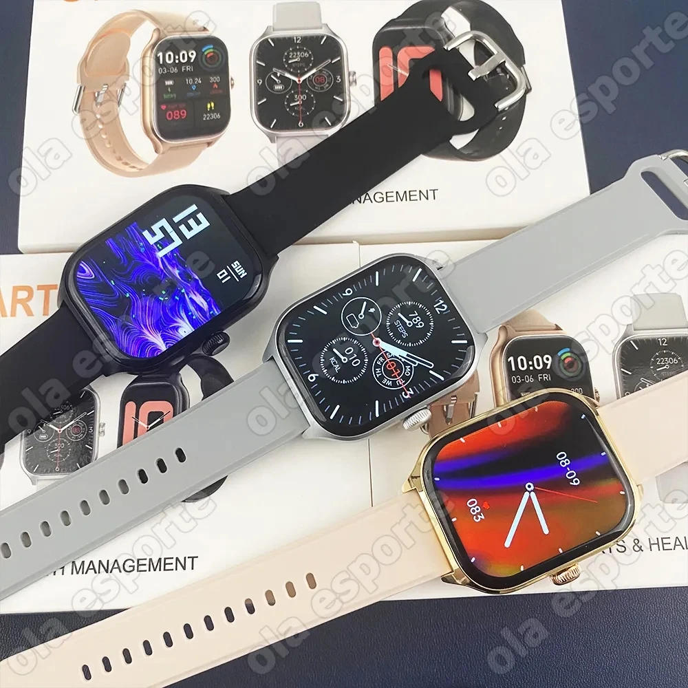 Smart Watch Men Women Two Straps Bluetooth Call Sport Fitness Tracker Diy Watch Faces Waterproof SmartWatch for Ios Android