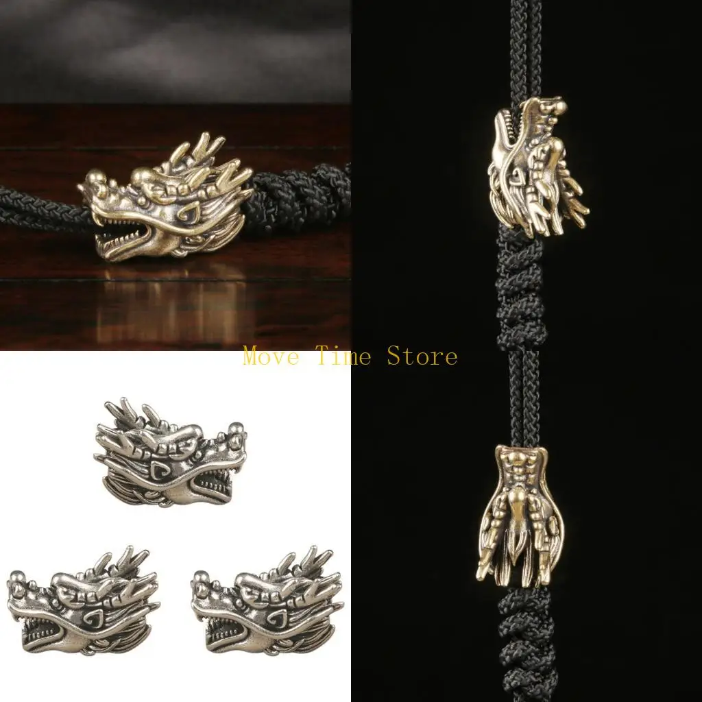 

92ME Паракорд в форме головы дракона, очаровательный уличный аксессуар с металлической текстурой для кемпинга