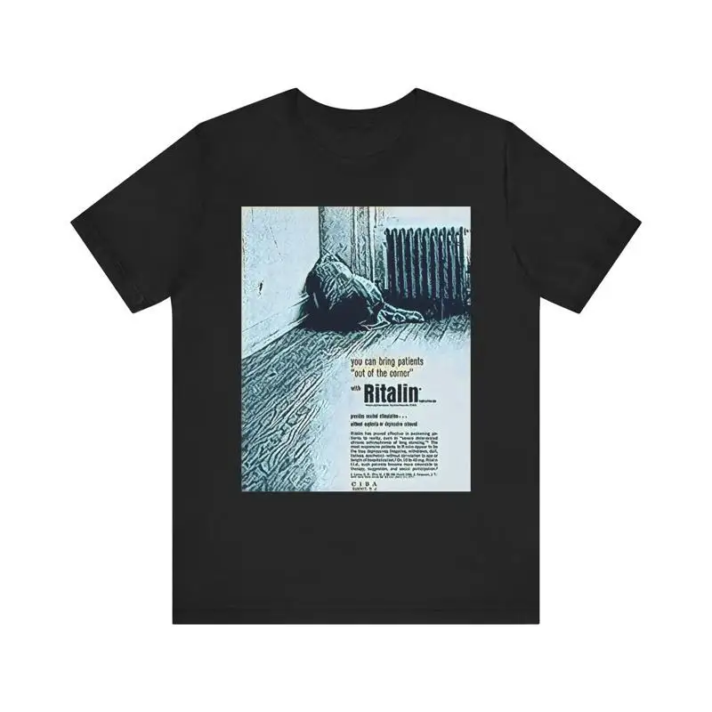 Ritalin Retro Ad Print Art Crewneck Jersey T Shirt
