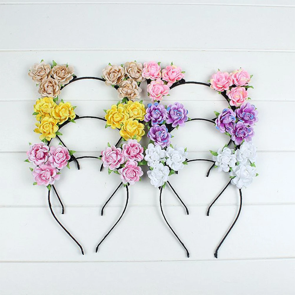 

6 Pcs Cat Ears Headband Girl Headbands Decorative Hair Accessories Hoop Parent-child