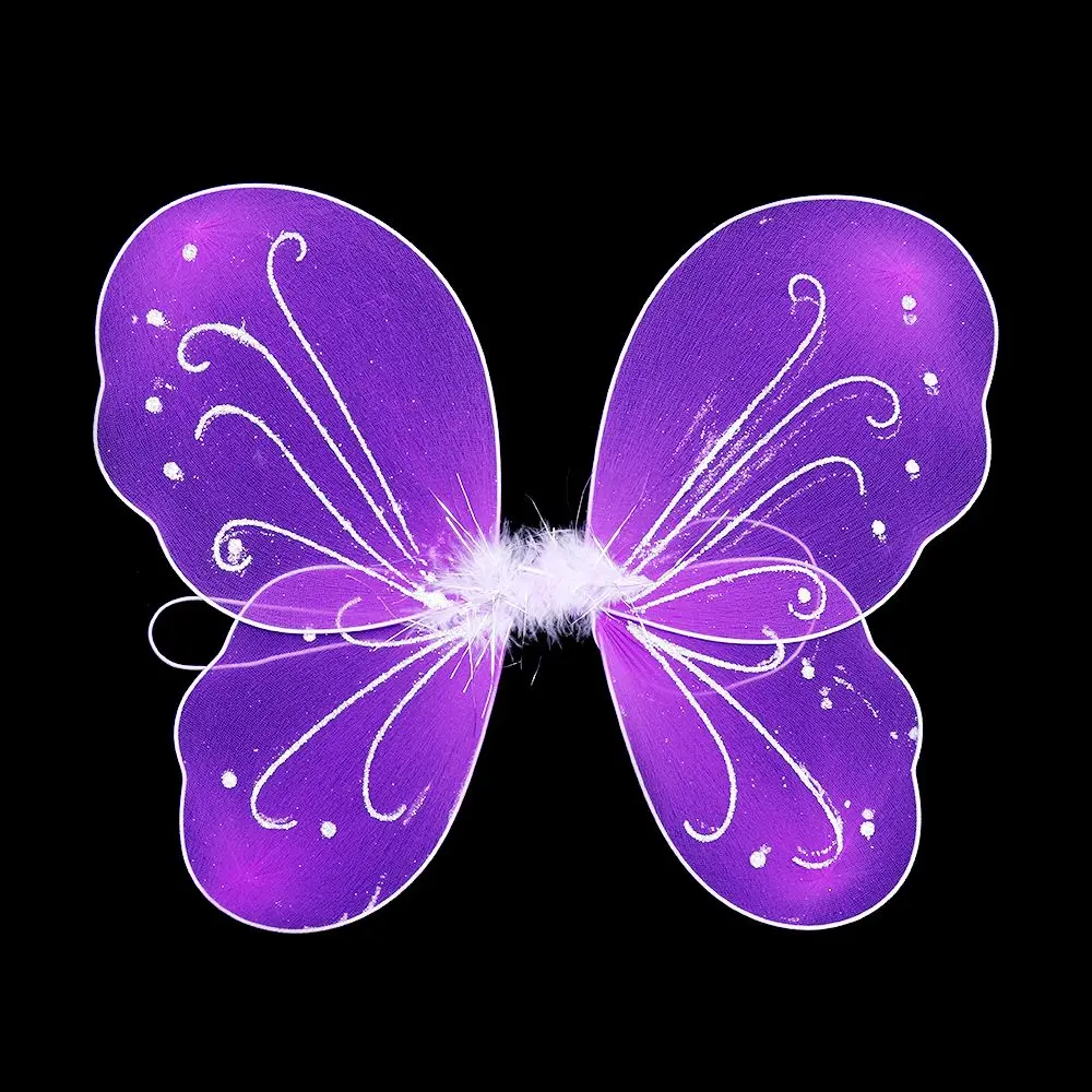 11*10 inches Halloween Children\'s Performance Silk Stockings Wings Glitter Butterfly Fancy Dress Fairy Wing Costume Dressing Up